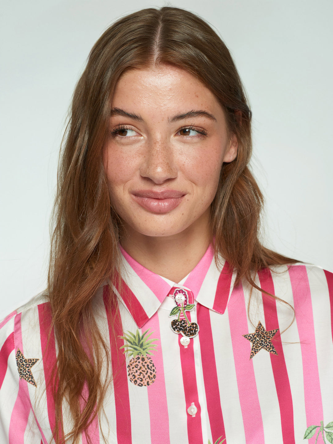 Chemise Isa à rayures et imprimés fantaisies