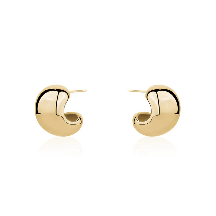 Boucles d'oreilles demi-anneaux larges