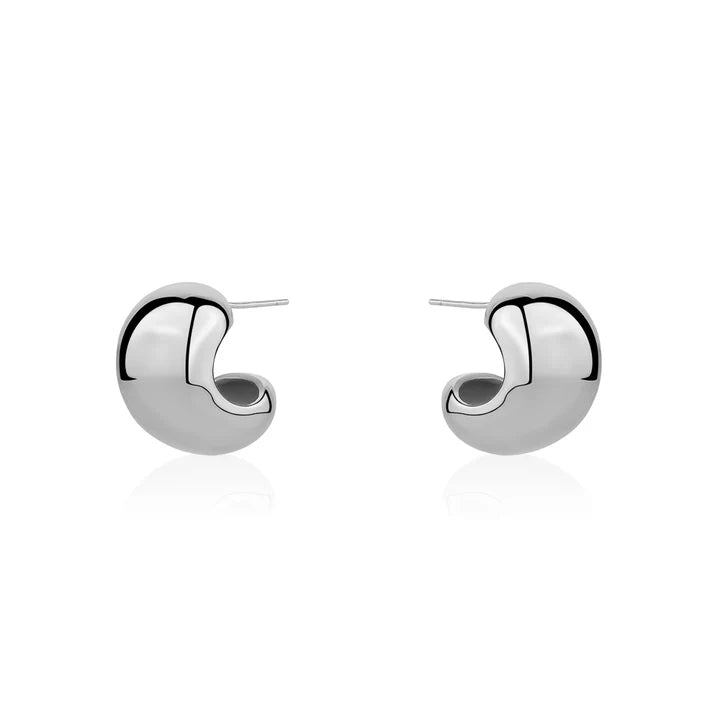 Boucles d'oreilles demi-anneaux larges