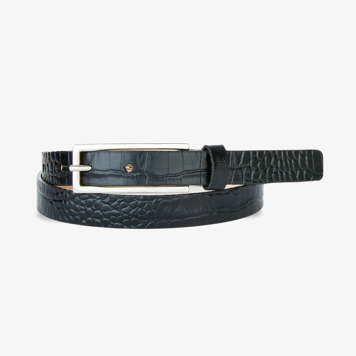 Ceinture fine Merryn embossée effet croco
