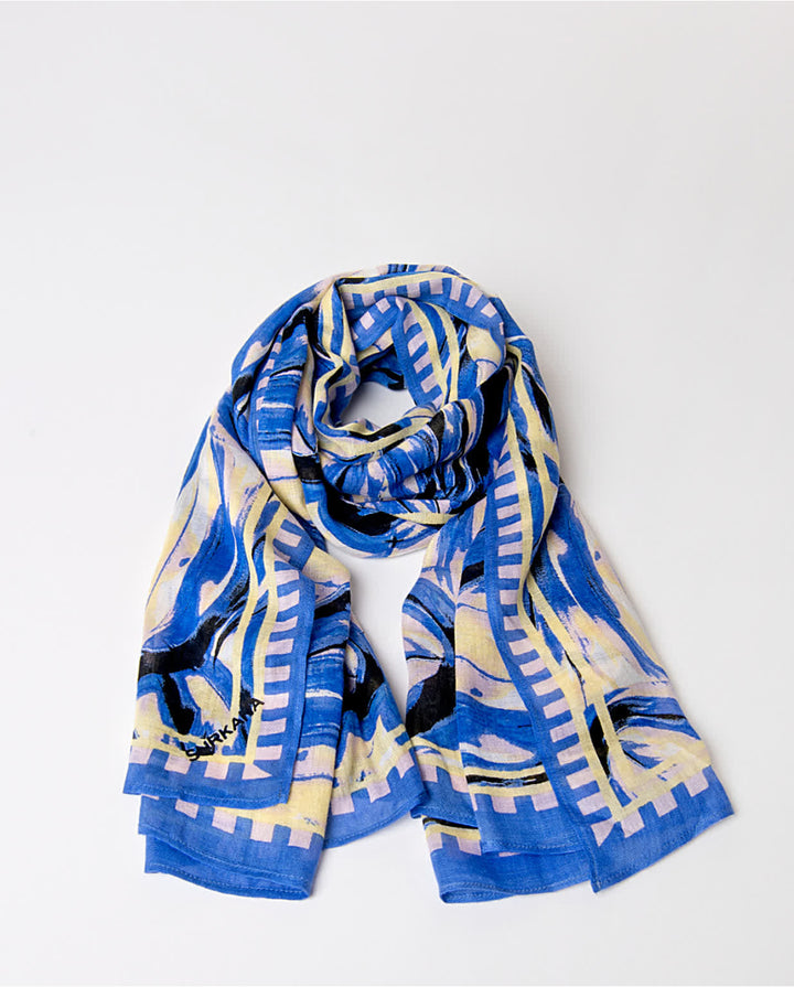 Foulard léger avec imprimé abstrait
