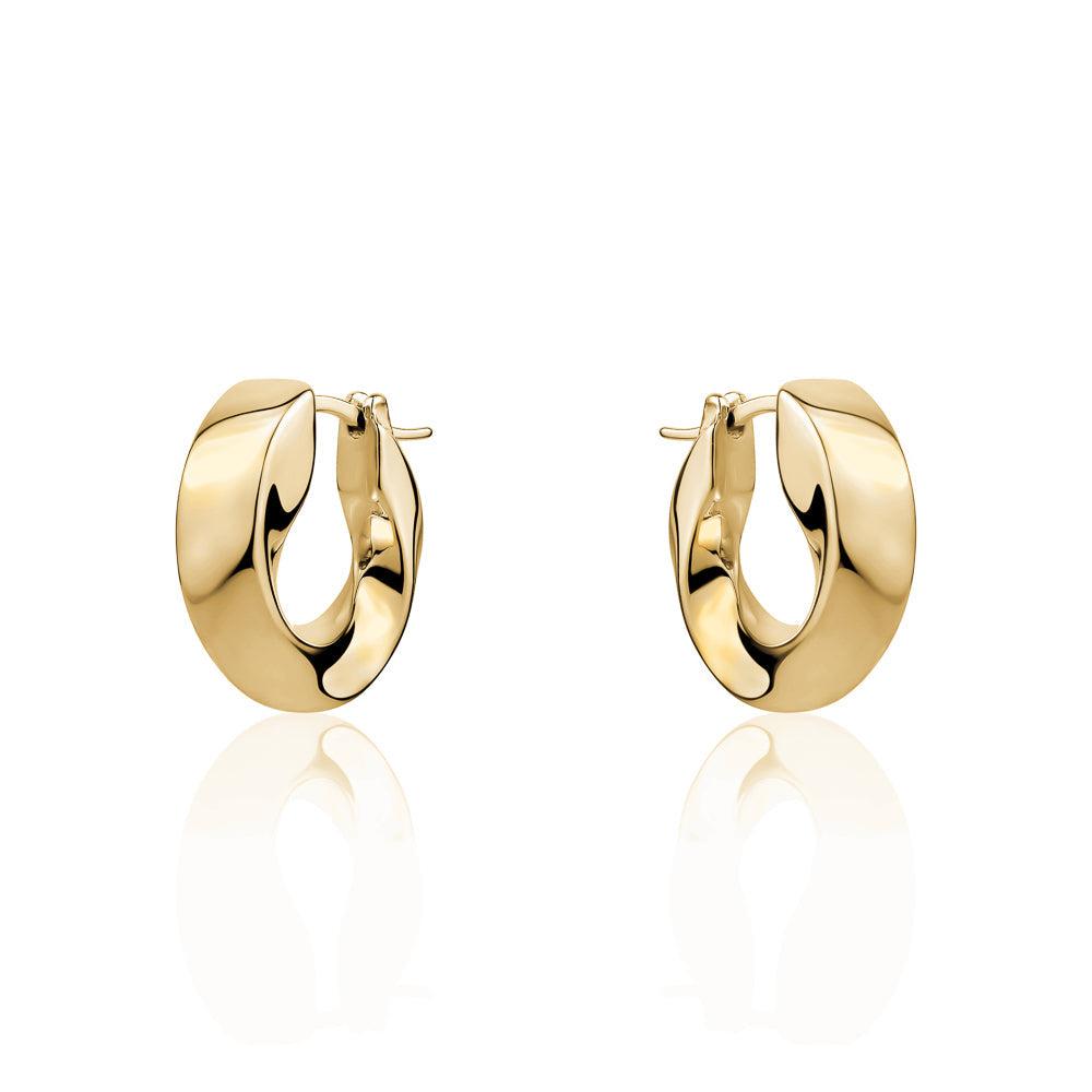 Boucles d'oreilles anneaux torsadés