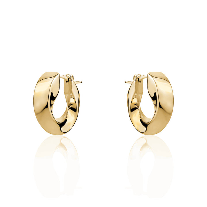Boucles d'oreilles anneaux torsadés