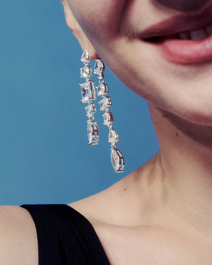 Boucles d'oreilles à pierres scintillantes Drip Drop