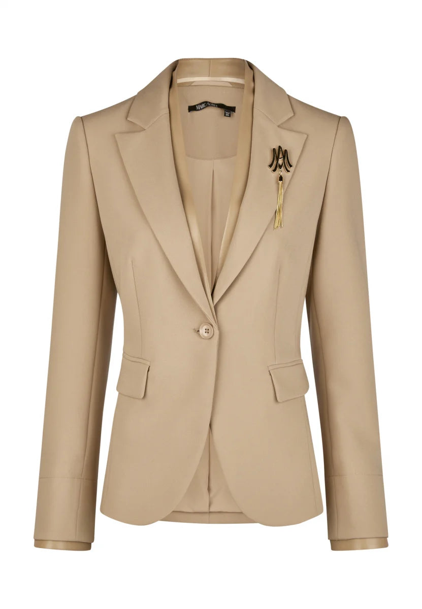 Veston court avec insertions de cuir