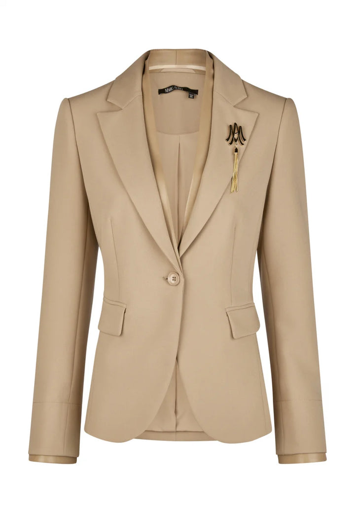 Veston court avec insertions de cuir