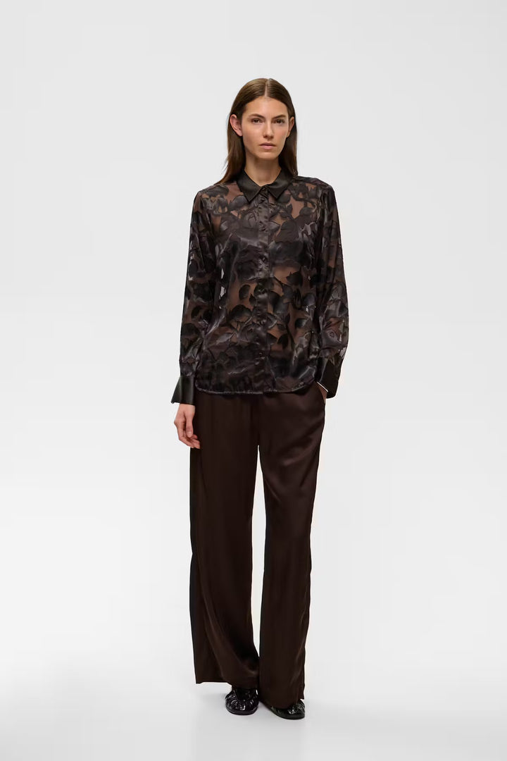 Chemise semi-transparente à motif floral Orion