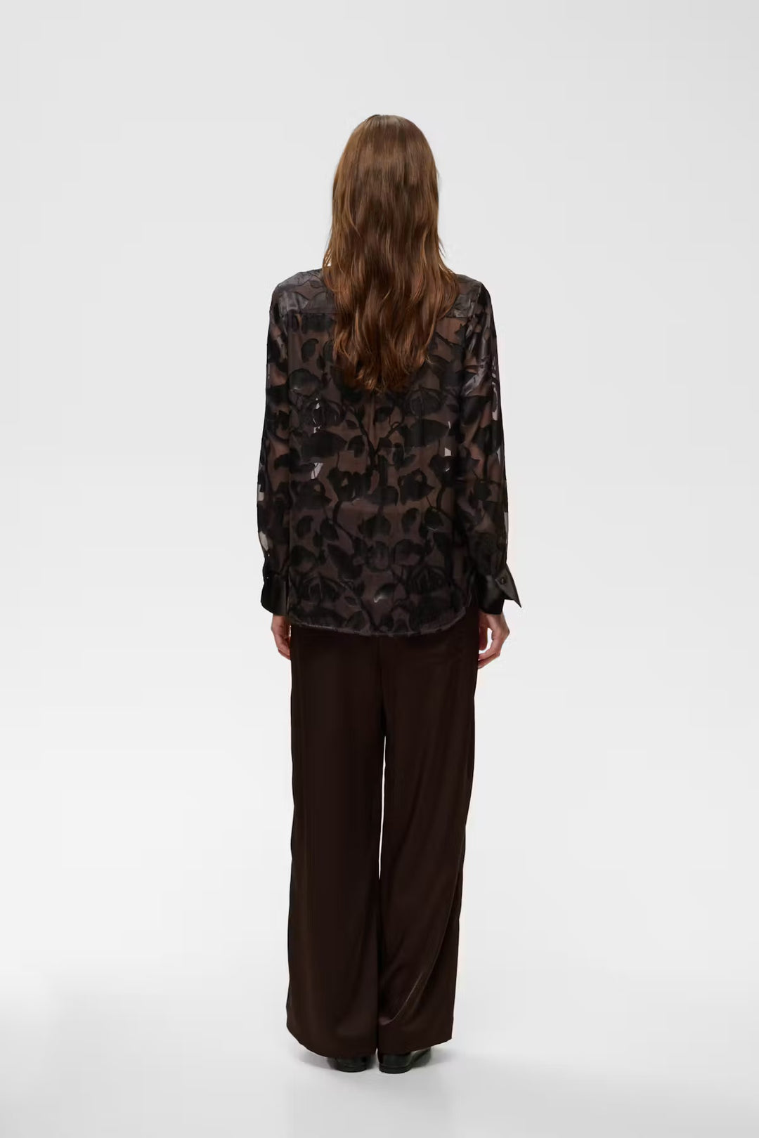 Chemise semi-transparente à motif floral Orion