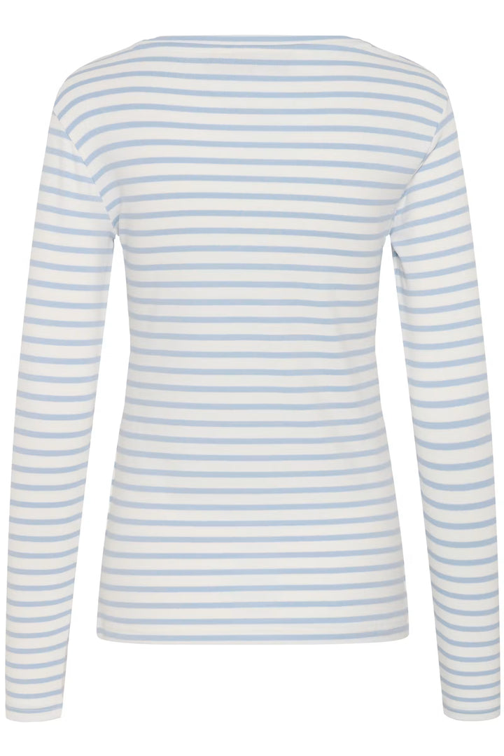 T-shirt rayé Liddy avec coeur brodé à manches longues