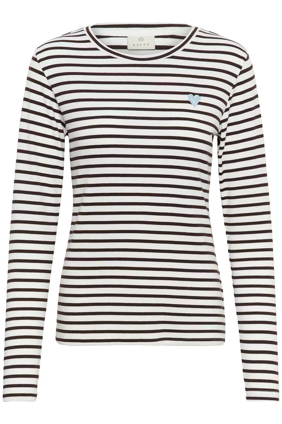 T-shirt rayé Liddy avec coeur brodé à manches longues