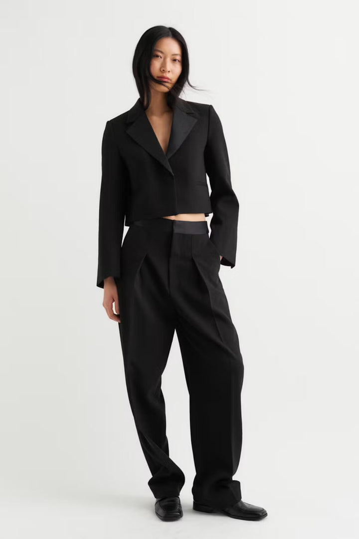 Pantalon chic avec bande de satin Yael