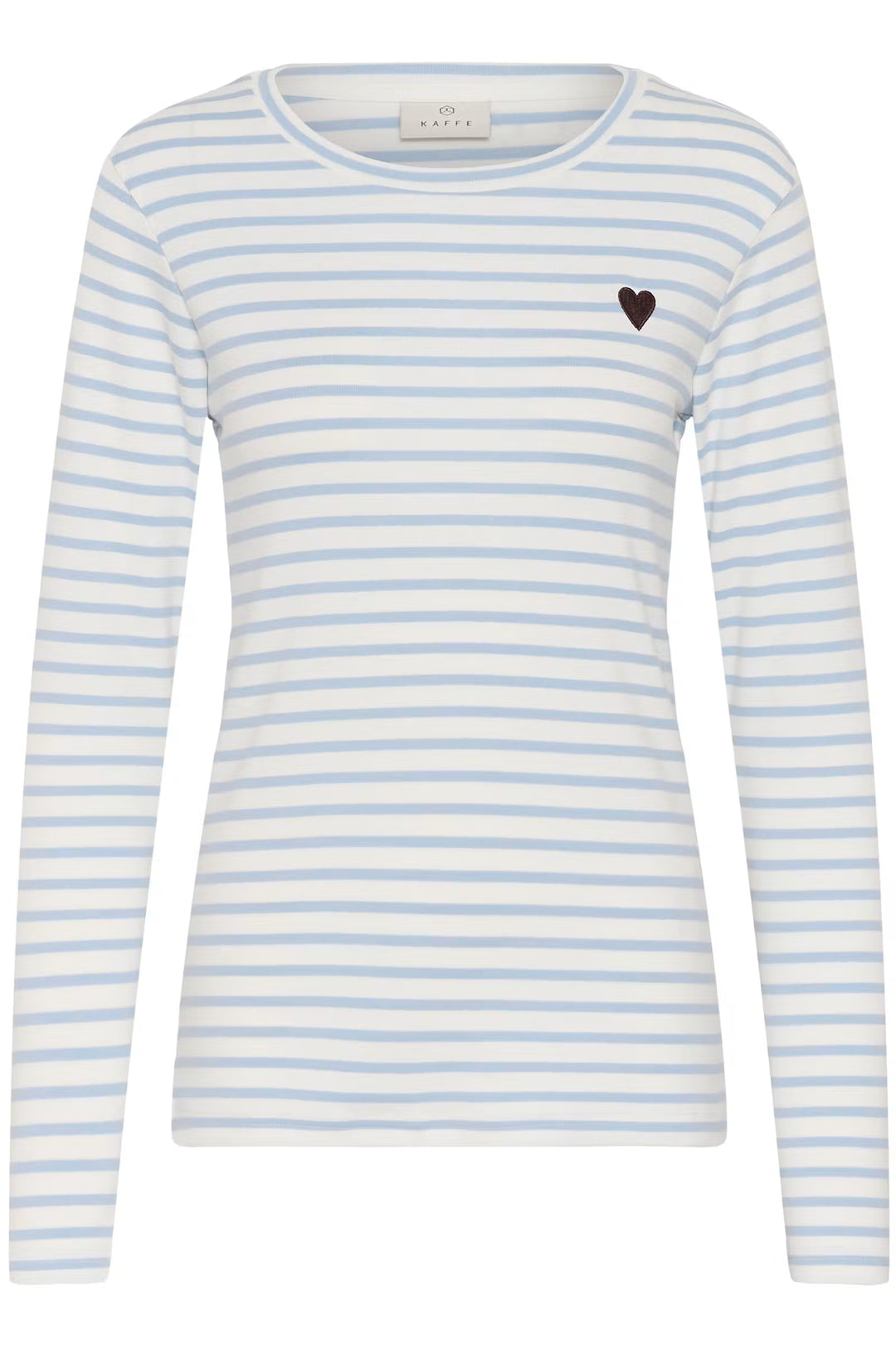 T-shirt rayé Liddy avec coeur brodé à manches longues