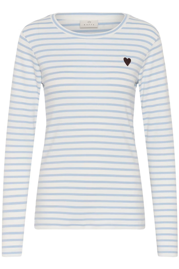 T-shirt rayé Liddy avec coeur brodé à manches longues