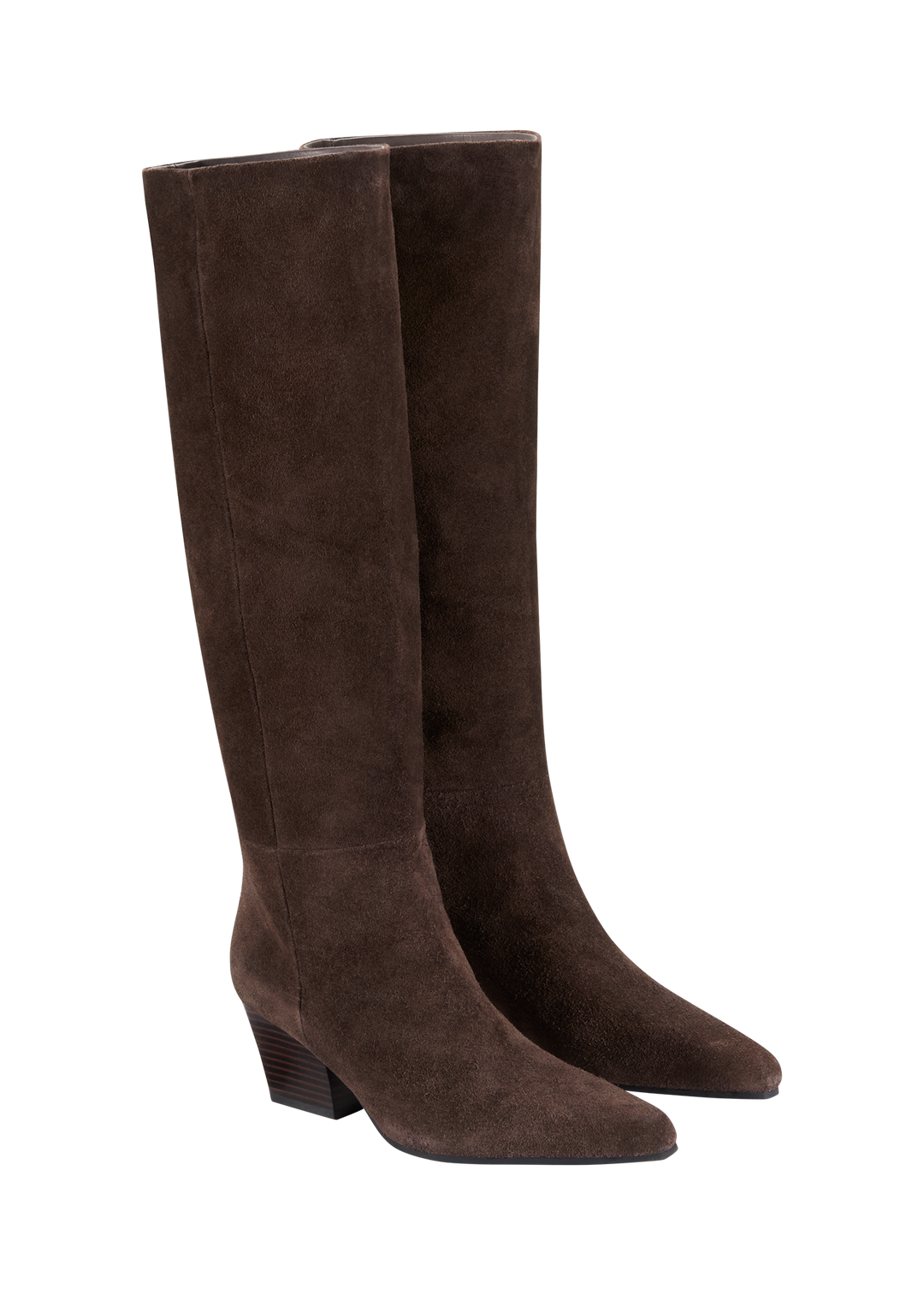 Bottes hautes à talon biseauté
