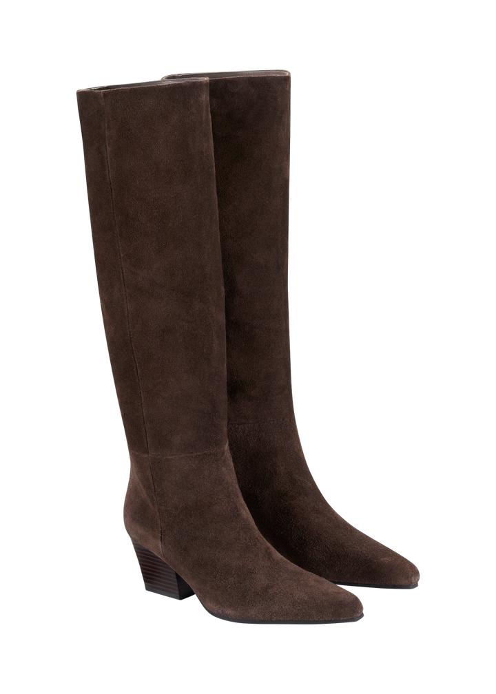Bottes hautes à talon biseauté