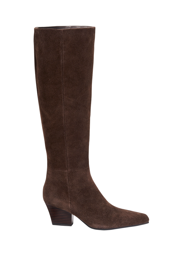 Bottes hautes à talon biseauté