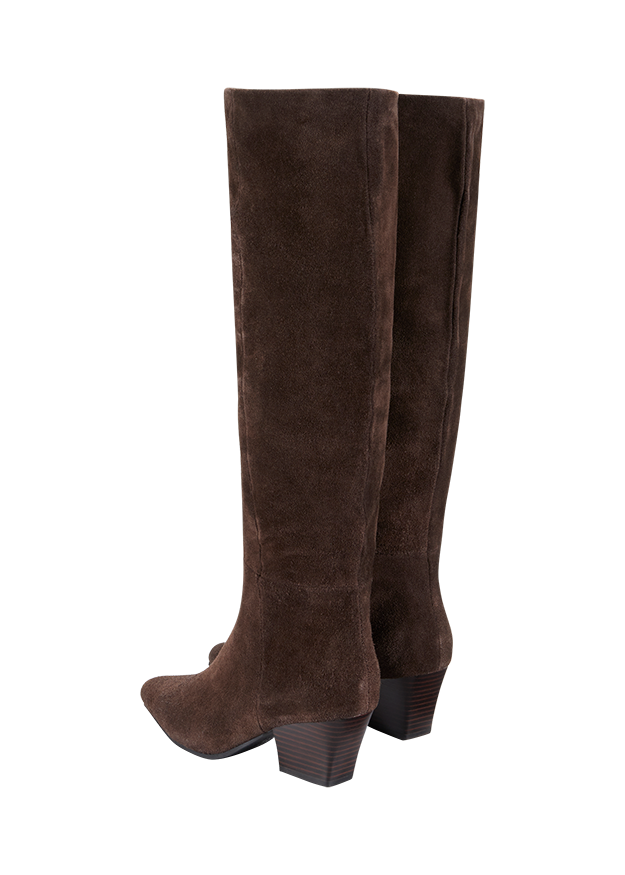 Bottes hautes à talon biseauté