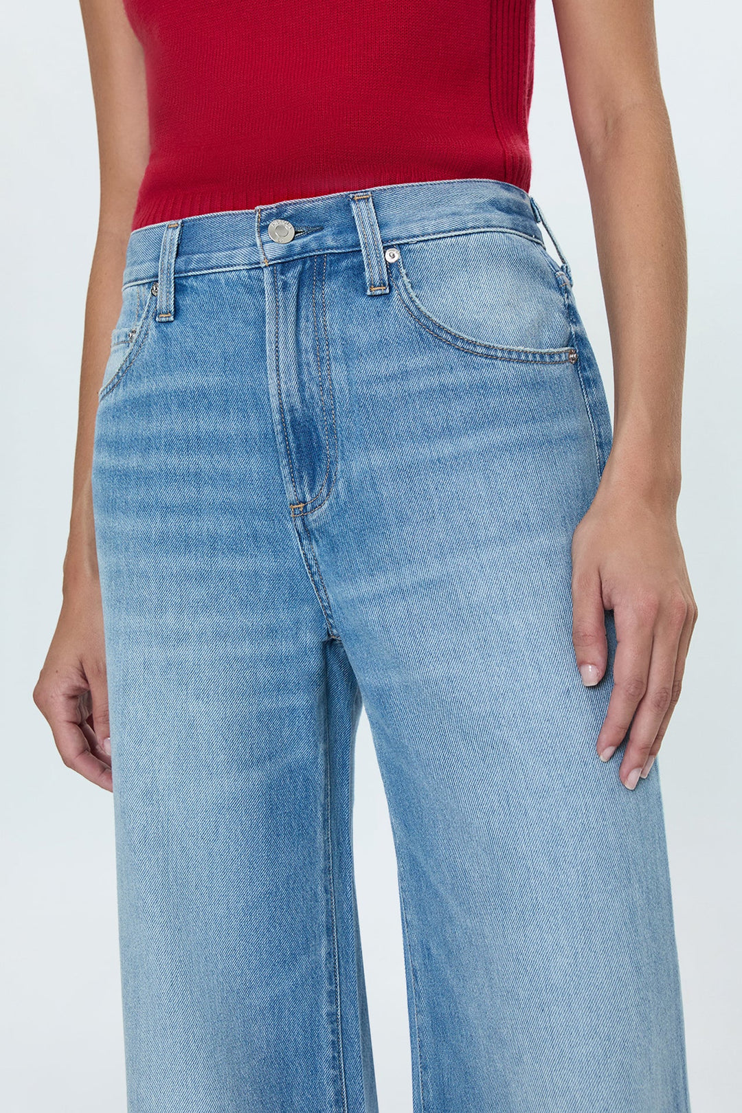 Jeans palazzo à taille basse Jadyn