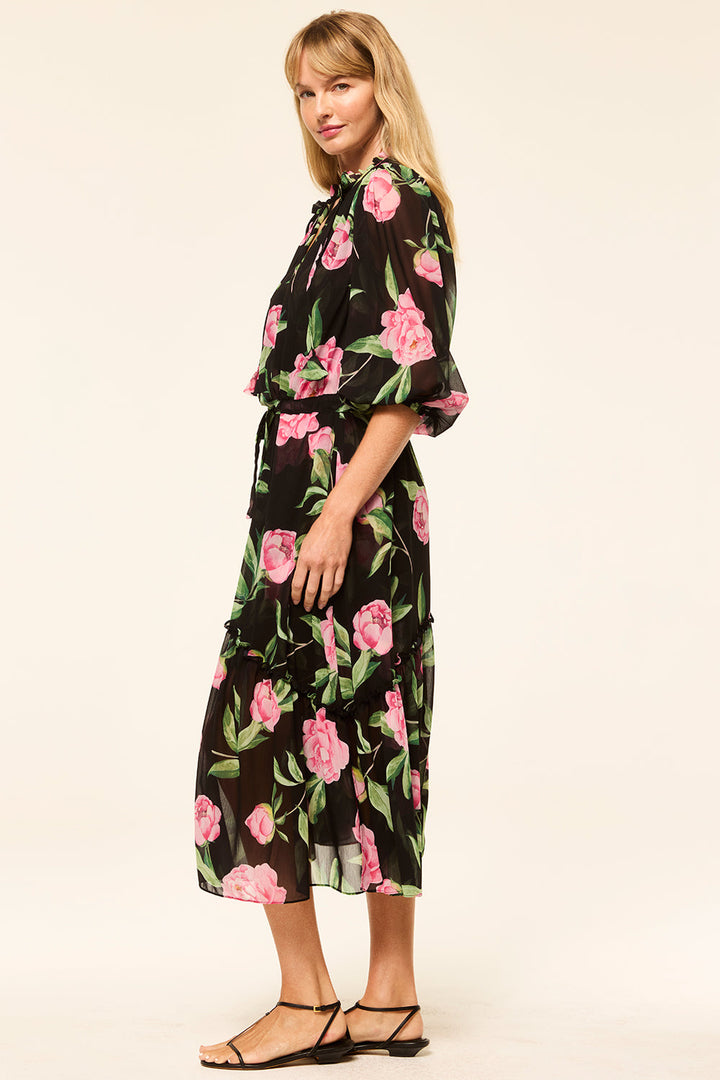 Robe midi avec imprimé floral Olivia