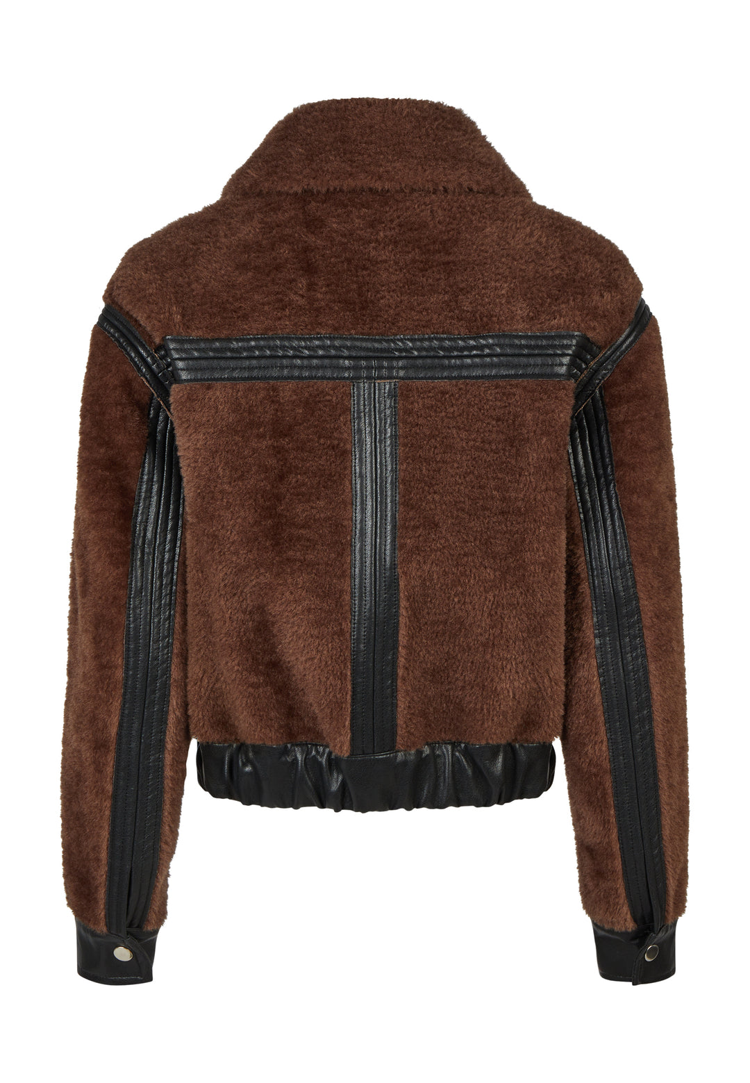 Manteau court à détails contrastants