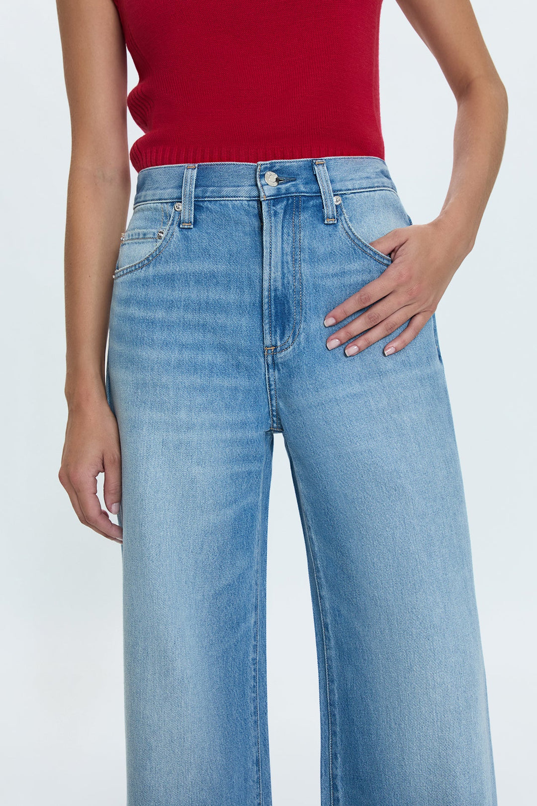 Jeans palazzo à taille basse Jadyn