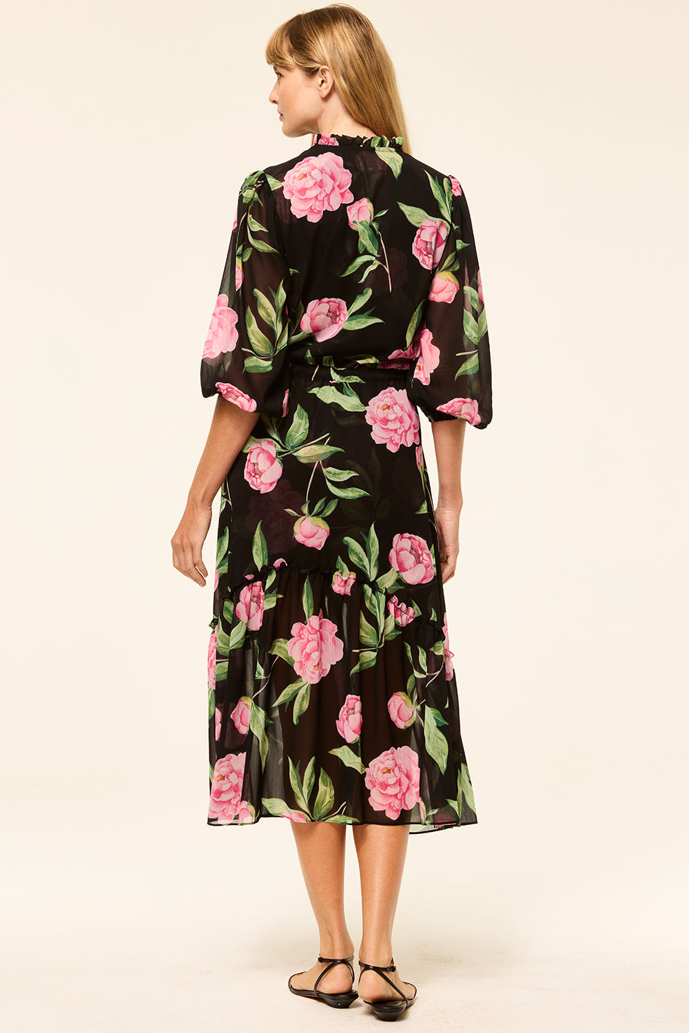 Robe midi avec imprimé floral Olivia