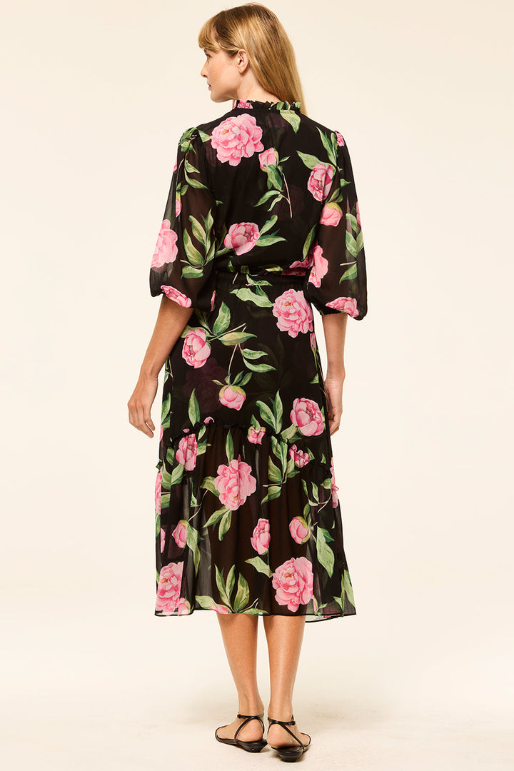 Robe midi avec imprimé floral Olivia
