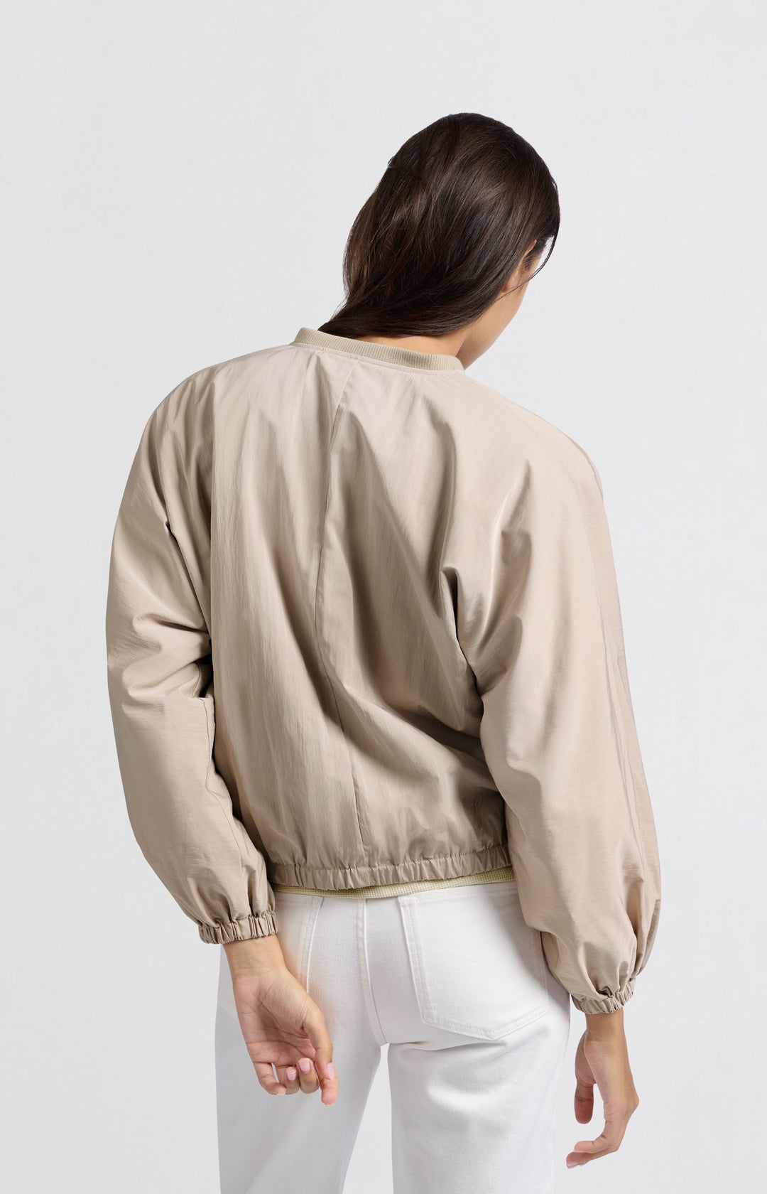 Veste bomber courte avec détail de bande