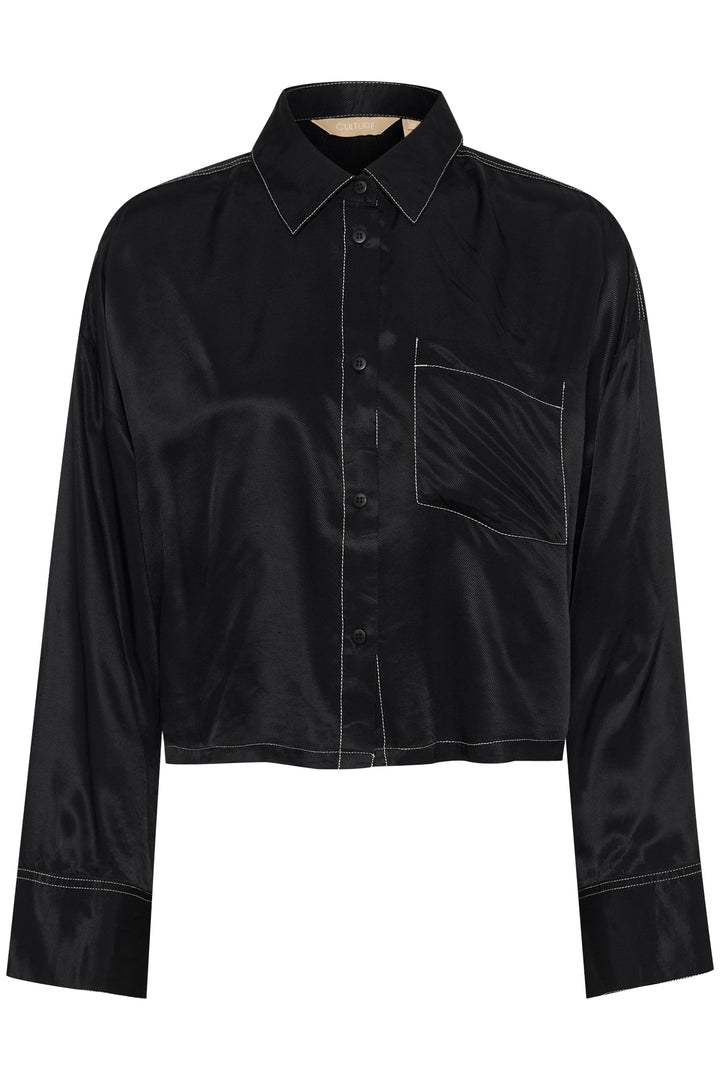 Ensemble chemisier et pantalon avec coutures contrastantes Centa
