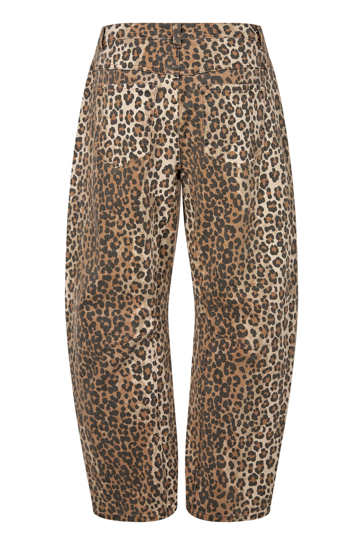 Pantalon en coton avec imprimé léopard Aliena
