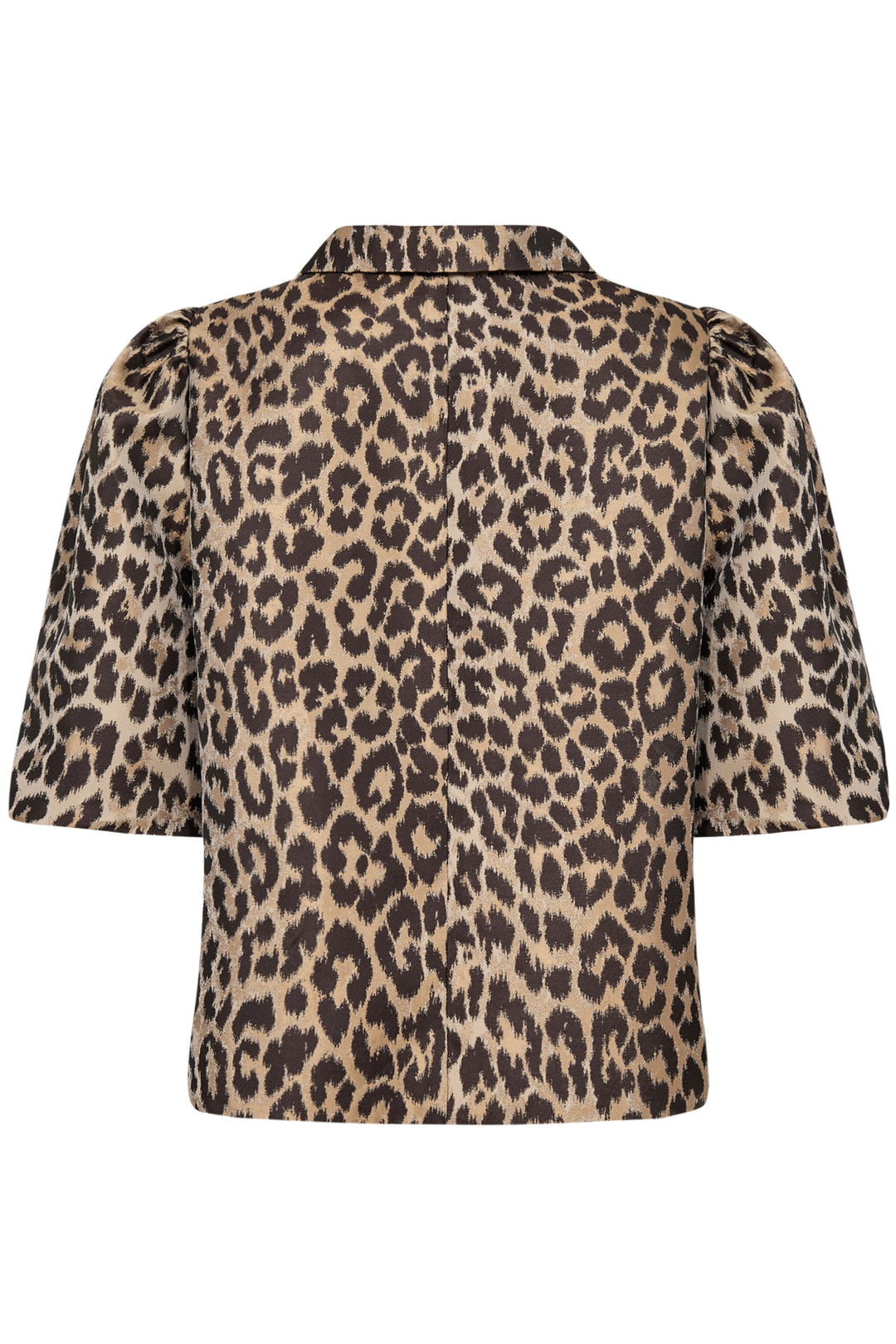 Veste courte satinée avec imprimé léopard Muxi