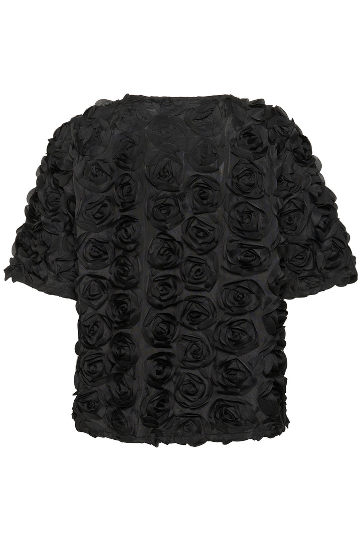 Blouse à manches courtes avec appliqué floral Cebrine