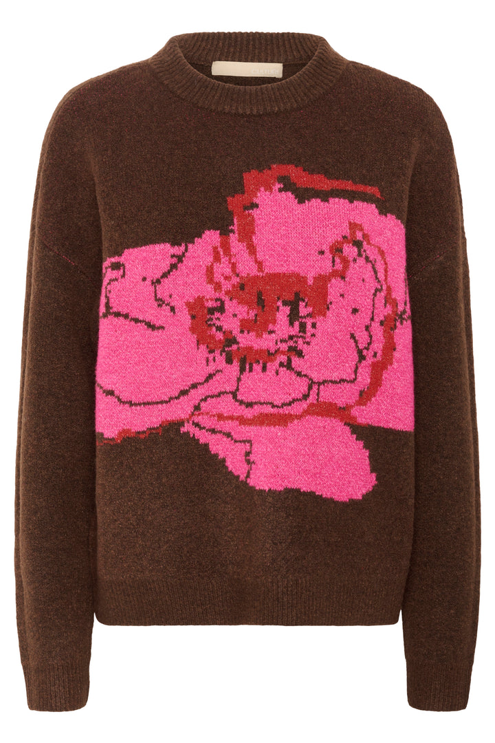 Pull avec motif floral contrastant Bliss
