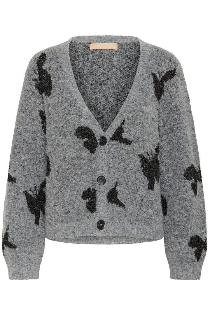 Cardigan boutonné avec motif papillons Freya