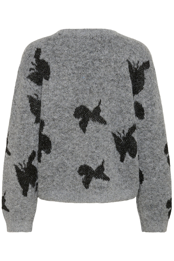Cardigan boutonné avec motif papillons Freya