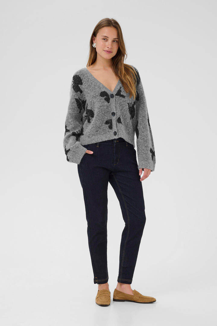 Cardigan boutonné avec motif papillons Freya