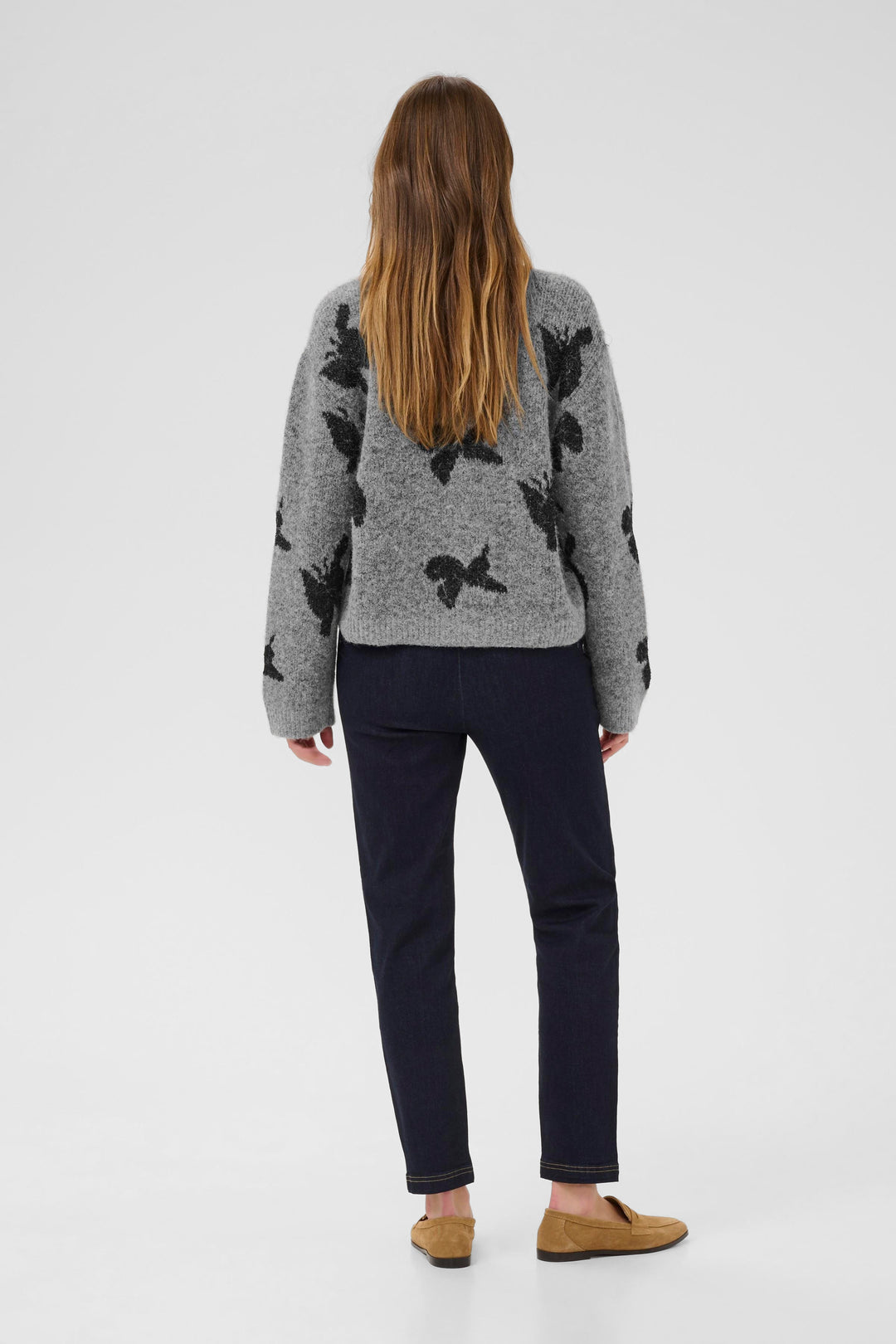 Cardigan boutonné avec motif papillons Freya
