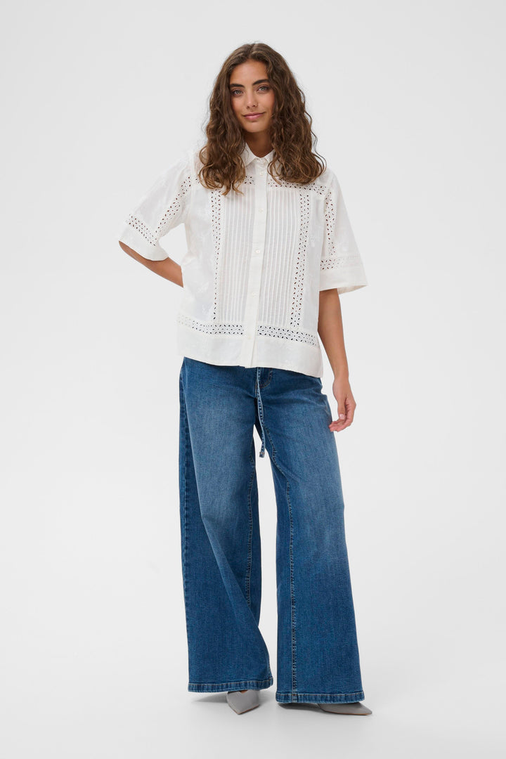 Chemise Sissa brodée à manches larges