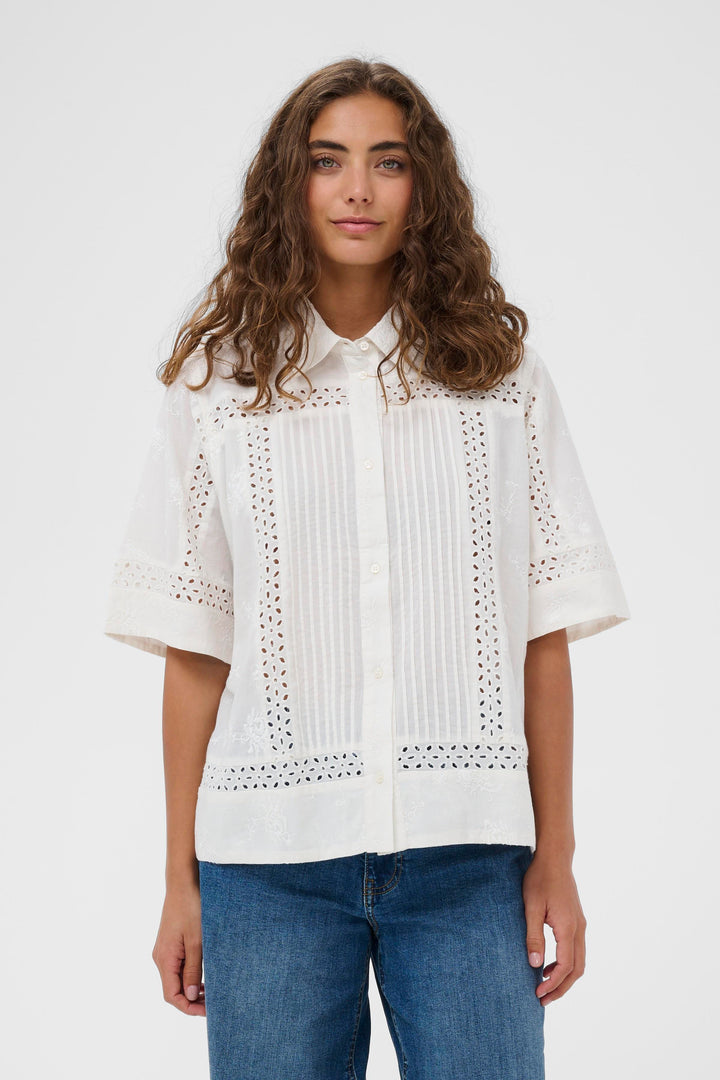 Chemise Sissa brodée à manches larges