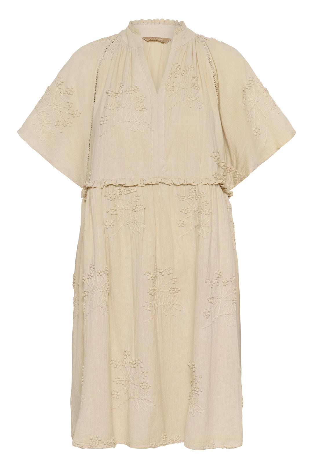 Robe fluide brodée à manches amples Jalia
