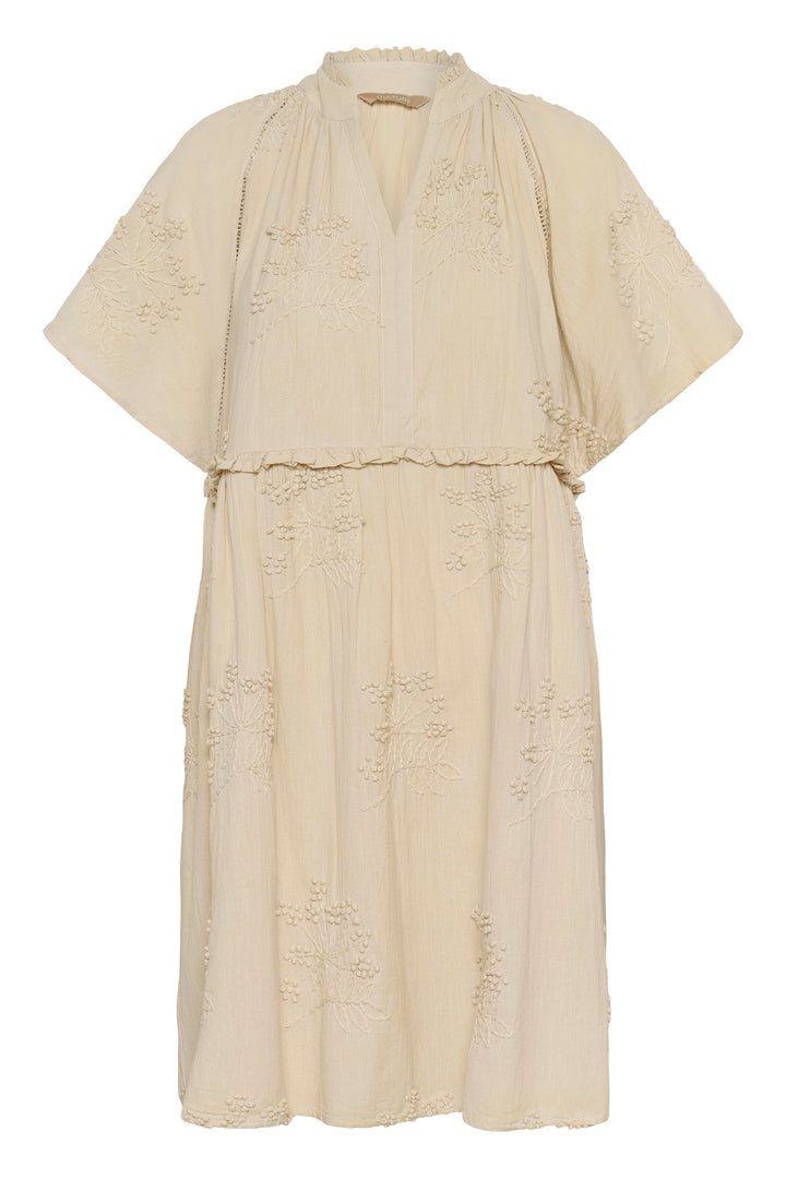 Robe fluide brodée à manches amples Jalia