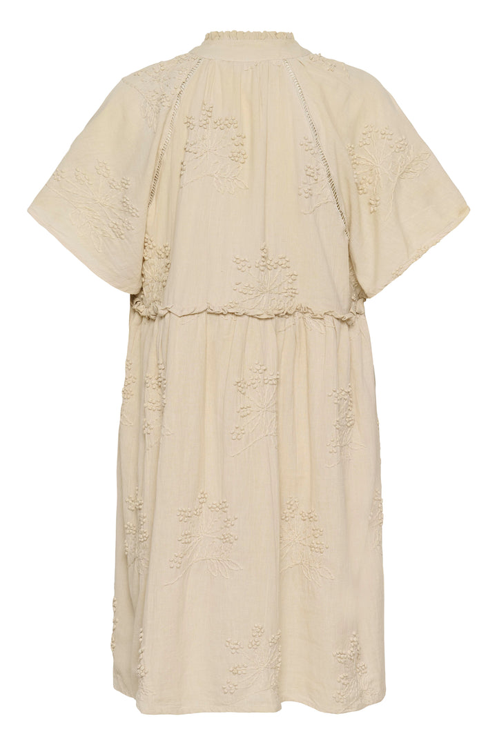 Robe fluide brodée à manches amples Jalia