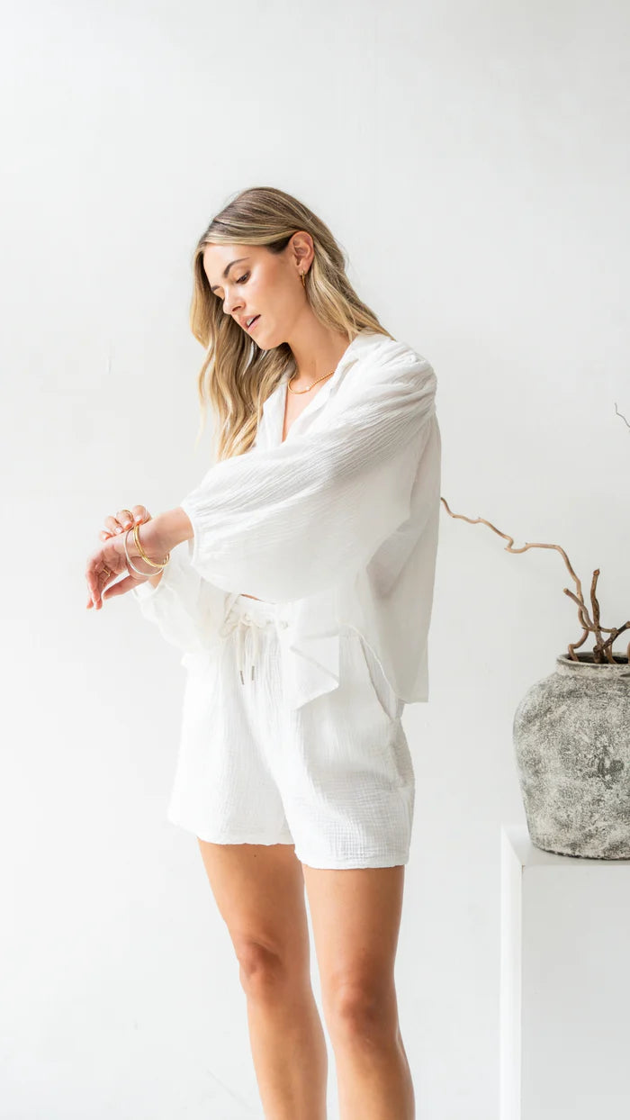 Chemise Aida en coton gaufré