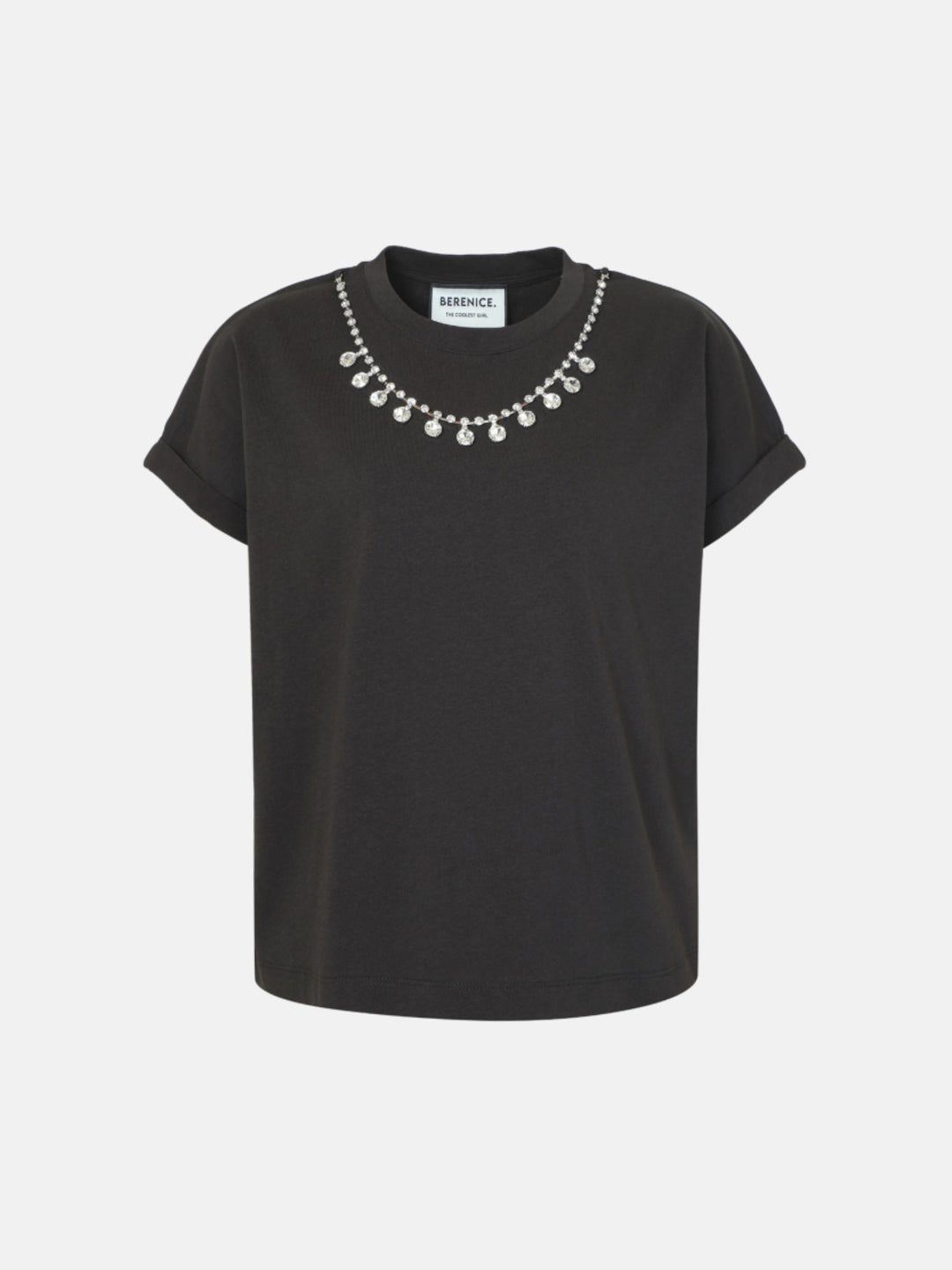 T-shirt avec collier de cristaux