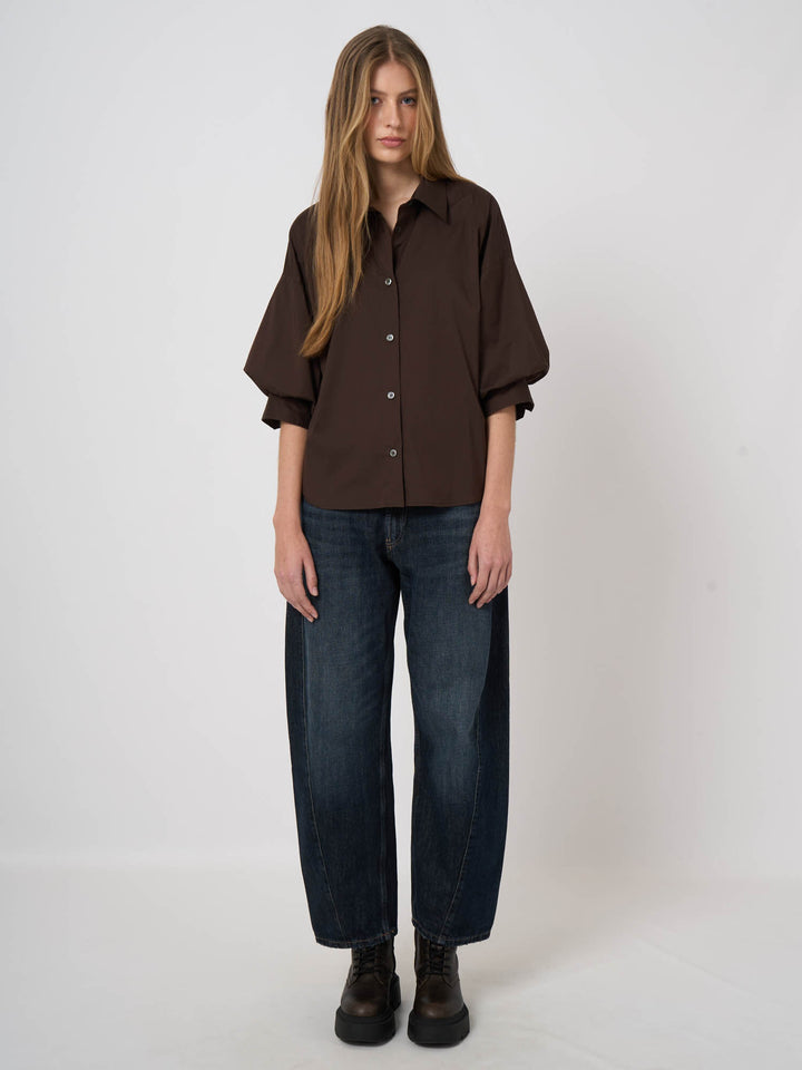 Chemise à manches bouffantes