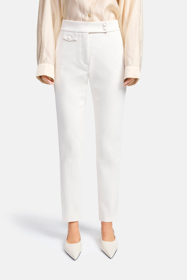 Pantalon étroit court à taille haute Scarlet