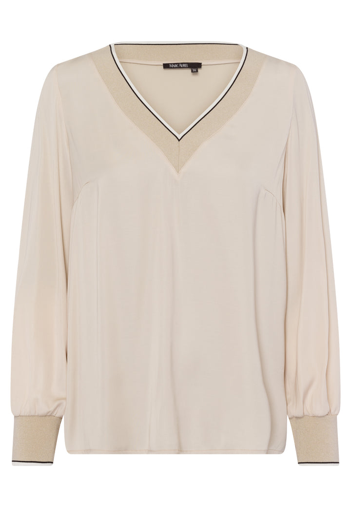 Blouse soyeuse avec détails en lurex