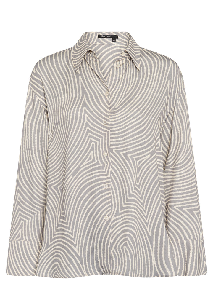 Blouse boutonnée avec imprimé abstrait