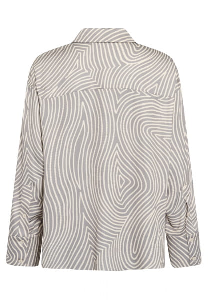 Blouse boutonnée avec imprimé abstrait