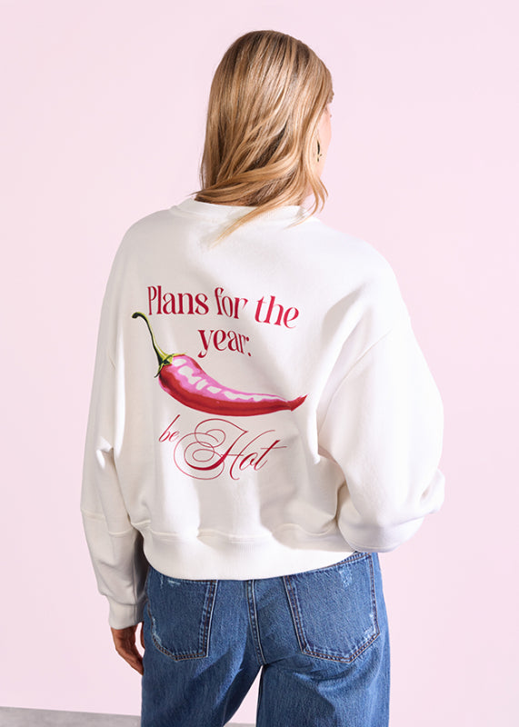 Sweat-shirt à graphique piment